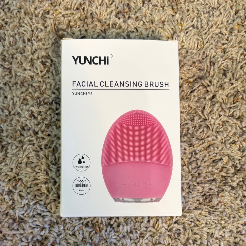 Pink Facial Cleansing Brush - Gentle Sonic Face Cleanser - Waterproof